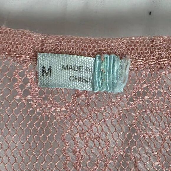 Maurices M Blush Sheer Lace Tie-Front High-Low Vest - Picture 5 of 7